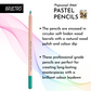 BRUSTRO Artists Pastel Pencils - Set of 24 Shades - 4mm Lead | Break Resistant, Erasable, High Pigmented, Vibrant Colours | Ideal for Drawing, Sketching, Mandala, Shading, Portrait, Fine Art Students.