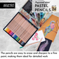 BRUSTRO Artists Pastel Pencils - Set of 24 Shades - 4mm Lead | Break Resistant, Erasable, High Pigmented, Vibrant Colours | Ideal for Drawing, Sketching, Mandala, Shading, Portrait, Fine Art Students.