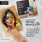 BRUSTRO Artists Pastel Pencils - Set of 24 Shades - 4mm Lead | Break Resistant, Erasable, High Pigmented, Vibrant Colours | Ideal for Drawing, Sketching, Mandala, Shading, Portrait, Fine Art Students.