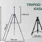 Brustro Artists Pro Art Tripod Metal Folding Easel (Black Color) Free Weatherproof Carry Bag, Holds Canvas Upto 30".