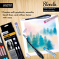 BRUSTRO Blendix Flexible Spongehead Soft Palette Knives | Set of 2 Ergonomic Handles with 10 Triangular & 10 Oval Sponge Blender | Ideal for Blending , Smudging With Graphite , Charcoal and Pastels.