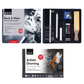 BRUSTRO Black & White Charcoal Set of 13 Pcs in a Metal Box With Artist's Drawing Wiro Pad, 200 GSM, A5, 24 Sheets