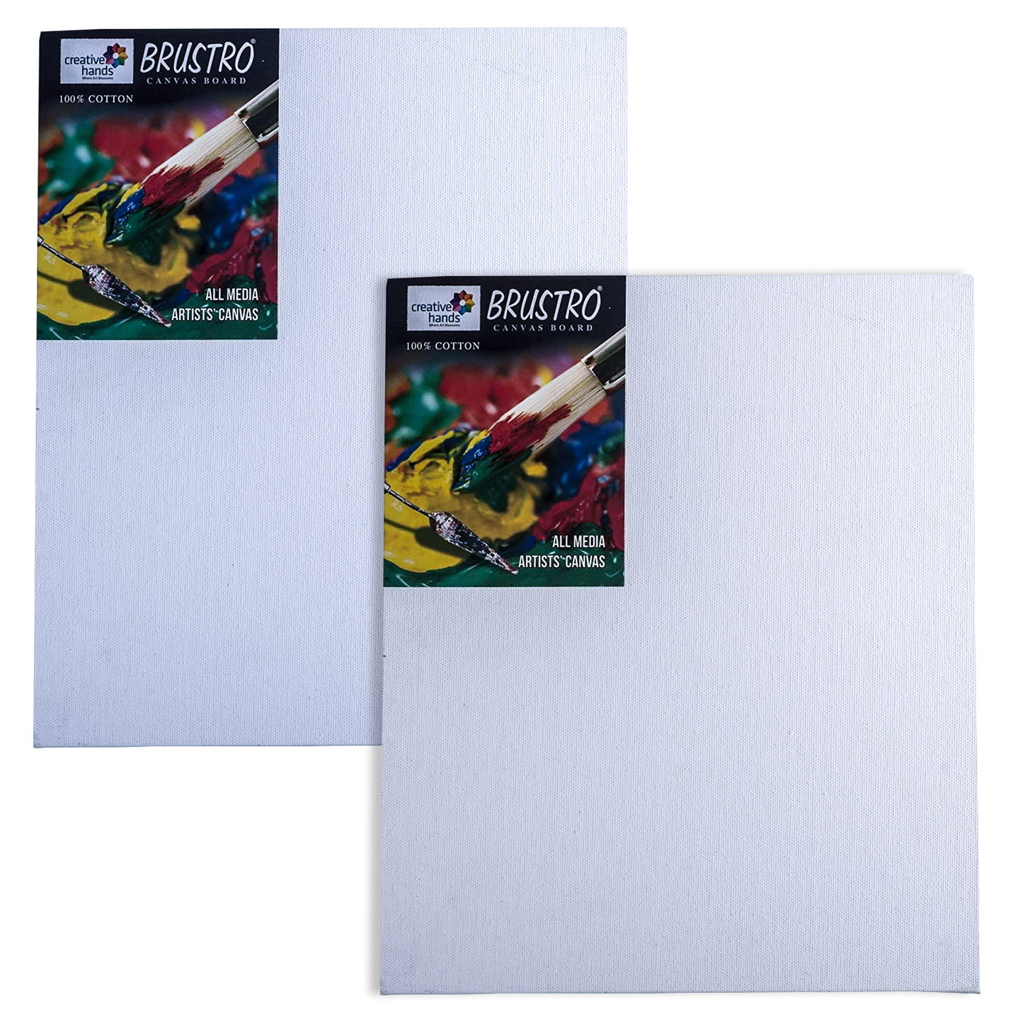 Brustro Canvas Board Medium Grain 6"X8" (Pack of 8)