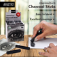 BRUSTRO Compressed Carre Charcoal Sticks, Box of 36 (Black) | Ideal for Portrait Charcoal Art, Sketching, Shading, Blending, Drawing, Craft, Professional use.