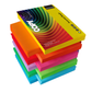 BRUSTRO Copytinta Multicoloured Craft Paper Bright | DIY Art |A4 Size | 80 GSM | Pack of 40 Sheets (10 colors x 4 sheets) | Ideal for Students and Adults Origami ideas, Home, School, Office, Stationery Use
