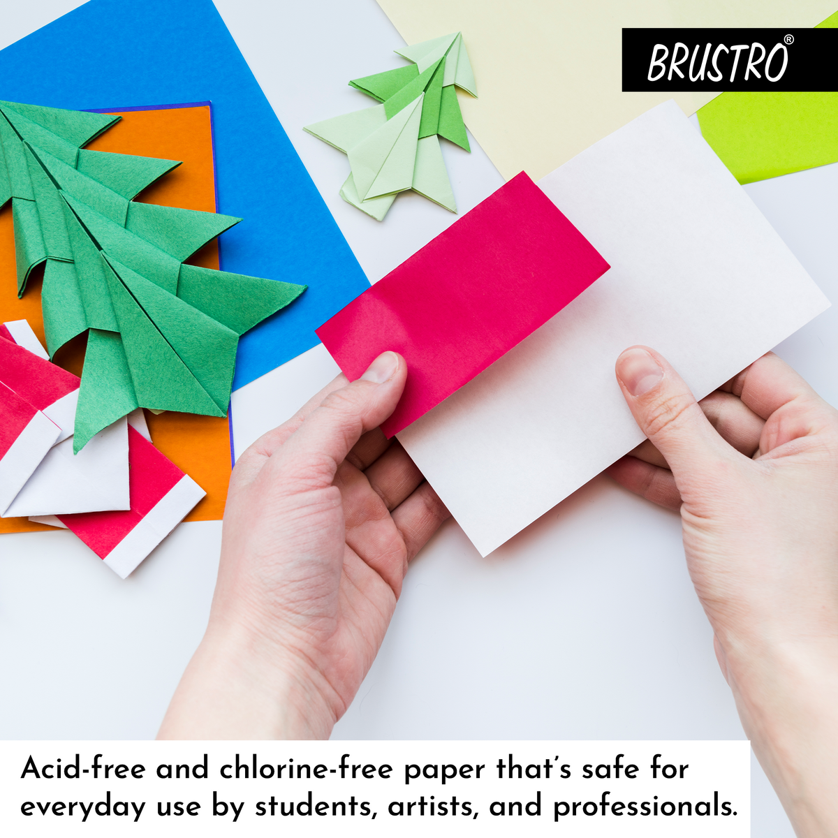BRUSTRO Power Grip Glue Stick 8g, Pack of 3 With Copytinta Mixed Bright Colour Craft Paper, 80 GSM, A4 Size, Pack of 40 Sheets|Ideal for DIY Art & Crafts, Scrapbooking, Origami & Card Making