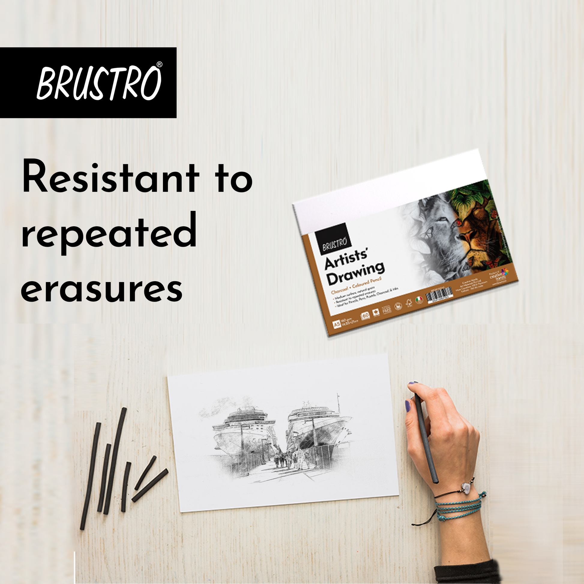 Brustro A5 Sketch Book 160 GSM  120 Pages + Artists' Graphite