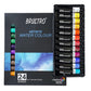 BRUSTRO Artists' Watercolour Set of 24 Colours X 12ML Tubes and 1 Aqua Squeeze Brush with Fabriano Studio Watercolor Block 18X24cm