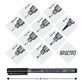 Brustro Technical Pen (Pack of 9) with Fabriano Sketch Book A5