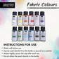 BRUSTRO Artists Fabric Colours - Set of 12, 30ml Paint Bottles | High Pigmented Color, Fade Resistent, Water Soluble, Intermixable, Permanent, Ideal for Canvas, Hand-painting,Textile Paint,DIY fashion