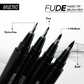 Brustro Fude Hard-tip Black Ink Brush Pen Set of 4. (Extra-fine/Fine/Medium/Bold)
