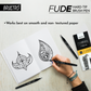Brustro Fude Hard-tip Black Ink Brush Pen Set of 4. (Extra-fine/Fine/Medium/Bold)