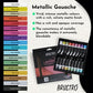 BRUSTRO BRGCCBLA5 Metallic Gouache Set Matte Finish 12ml