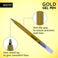 BRUSTRO Gold Gel Pen|Pack of 12 - 1mm Metal Tip,Opaque and Viscous Ink|Ideal For Drawing,Writing,Highlighting,Doodling,Scrapbooking,Mandala Art,Illustration,Fine Art Students and Professionals