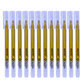 BRUSTRO Gold Gel Pen|Pack of 12 - 1mm Metal Tip,Opaque and Viscous Ink|Ideal For Drawing,Writing,Highlighting,Doodling,Scrapbooking,Mandala Art,Illustration,Fine Art Students and Professionals