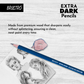 BRUSTRO Extra Dark Pencils | Black, Pack of 10 | Ideal for Drawing, Sketching, Mandala, Shading, Portrait for Artists, Fine Art Students
