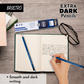 BRUSTRO Extra Dark Pencils | Black, Pack of 10 | Ideal for Drawing, Sketching, Mandala, Shading, Portrait for Artists, Fine Art Students