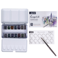 Brustro Artist Graphite Watercolours Half Pan Paint Set of 12 Shades with Free Round Brush, Professional Grade, Ideal for Portrait, Still Life & Landscapes Painting, Urban Sketching, Mixed Media Art