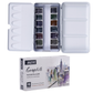 Brustro Artist Graphite Watercolours Half Pan Paint Set of 12 Shades with Free Round Brush, Professional Grade, Ideal for Portrait, Still Life & Landscapes Painting, Urban Sketching, Mixed Media Art