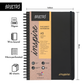 BRUSTRO Inspire A5 Size, 1 Subject Ruled Notebook, 80 sheets / 160 pages, 70 gsm ivory paper, Black cover