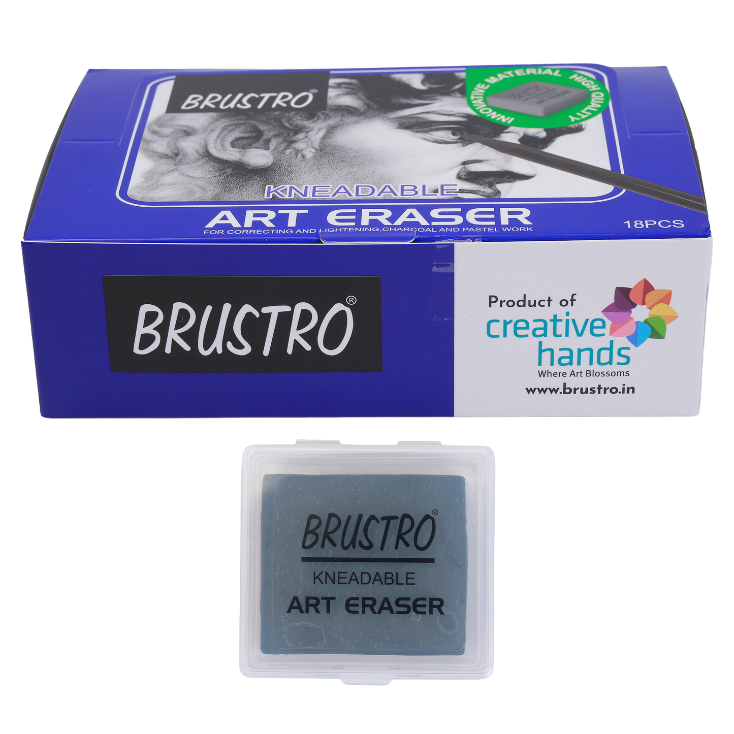 BRUSTRO kneadable Art Eraser Pack of 18