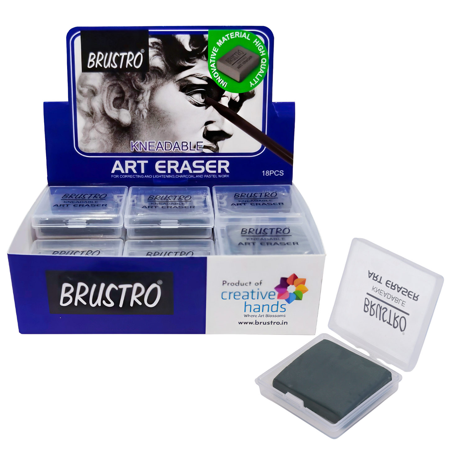 BRUSTRO kneadable Art Eraser Pack of 18