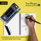 Brustro Kuro Precision Mechanical Pencil | Tip Size - 0.7mm With 20 - HB and 20 - 2B leads , 3 Eraser Refills