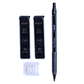 Brustro Kuro Precision Mechanical Pencil | Tip Size - 0.7mm With 20 - HB and 20 - 2B leads , 3 Eraser Refills| Ideal For Writing, Sketching, Drawing, Mandala Arts and Fine Art Students