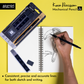 Brustro Kuro Precision Mechanical Pencil |Tip Size- 2mm With 6- HB and 6- 2B Leads , Built-in-Sharpener, 3 Eraser Refill