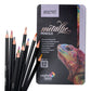 BRUSTRO Artist Metallic Colour Pencil Set of 12 Shades, 3.3mm lead With Wiro Bound Sketch Book, A5 (5.8x8.3 Inches), 120 Pages, 160 GSM|Ideal for Drawing, Sketching, Shading,Mandala Art