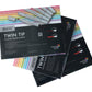 Brustro Twin Tip Alcohol Based Marker Sets (Set of 36 Basic) in Crossline PP See Through Box