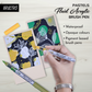 BRUSTRO Fluid Acrylic Brush Pen | Set of 14 Pastel Shades | Waterproof,Opaque Colors,Non-Toxic