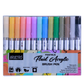 BRUSTRO Fluid Acrylic Brush Pen | Set of 14 Pastel Shades | Waterproof,Opaque Colors,Non-Toxic
