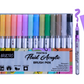 BRUSTRO Fluid Acrylic Brush Pen | Set of 14 Pastel Shades | Waterproof,Opaque Colors,Non-Toxic