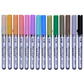 BRUSTRO Fluid Acrylic Brush Pen | Set of 14 Pastel Shades | Waterproof,Opaque Colors,Non-Toxic