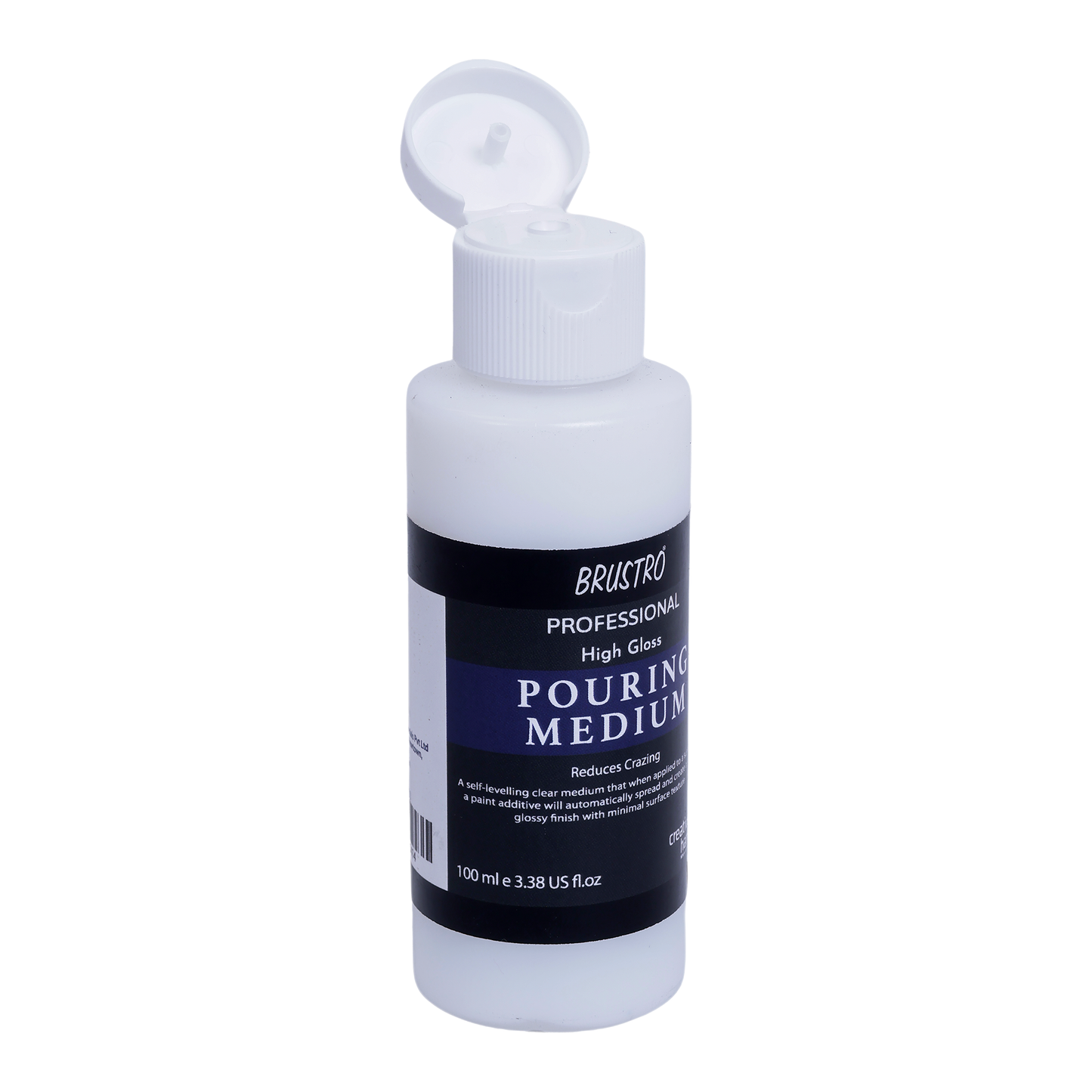 BRUSTRO Pouring Medium 100 ML (for Fluid Art) | Ideal for Canvas, Paper,Glossy Finish,Flexible,Non-Yellowing