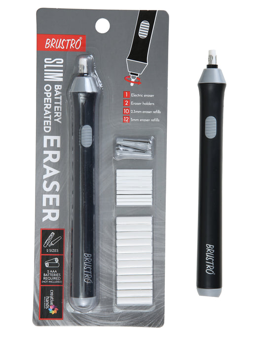 BRUSTRO Automatic Eraser | 2.3mm, 5mm| 22 Refills, 2 Eraser Holders