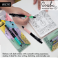 BRUSTRO Scribe Mechanical Pencil 2B | Tip 2MM, Set of 2 (Coral Pink & Sea Green) with Built-in Sharpener and 5 Extra Leads |Ideal For Writing,Sketching,Drawing,Mandala Arts,Schools