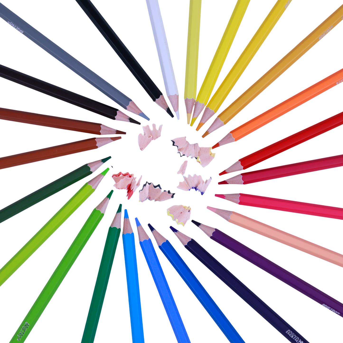 Brustro Studio Colour Pencil Set 24 in a Metal Tube|Break Resistant 3mm Lead,Easy to Blend,High Pigmented,Vibrant Colours,Non-Toxic,Pre-Sharpened|Ideal For Sketching, Drawing, Portrait