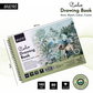 BRUSTRO Studio Drawing Book, Blank 80 Pages, Wiro Bound, A4 (8.3x11.7 inches), 140 GSM, Perforated Sheets, Acid-Free Paper| Drawing,Sketching,Shading With Colour Pencils,Crayons for Students,Hobbyists