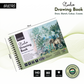BRUSTRO Studio Drawing Book, Blank 80 Pages, Wiro Bound, A5 (5.8x8.3 inches), 140 GSM, Perforated Sheets, Acid-Free Paper| Drawing,Sketching,Shading With Colour Pencils,Crayons for Students,Hobbyists