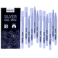 BRUSTRO Silver Gel Pen|Pack of 12 - 1mm Metal Tip,Opaque and Viscous Ink|Ideal For Drawing,Writing,Highlighting,Doodling,Scrapbooking,Mandala Art,Illustration,Fine Art Students and Professionals