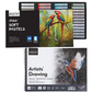 BRUSTRO Artists Soft Pastels Set of 48 with Drawing Wiro Paper Pad A4-200GSM (24 Sheets)|Highly Pigmented, Intense Shades, Vivid and Fade Resistant Colours ,Ideal for Coloring,Layering ,Blending