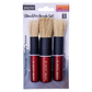 BRUSTRO StencilPro Brush Set of 3| Sizes 6, 8 & 10, Natural Hog Bristle, Wooden Short Handle, Flat-Top Brushes|Ideal for Stencilling, Texture Layering, DIY Craft Work with Acrylic, Oil, Gouache Paints