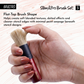 BRUSTRO StencilPro Brush Set of 3| Sizes 6, 8 & 10, Natural Hog Bristle, Wooden Short Handle, Flat-Top Brushes|Ideal for Stencilling, Texture Layering, DIY Craft Work with Acrylic, Oil, Gouache Paints