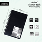 Brustro Artists Wiro Bound Sketch Book , Size 5.5" x 8.5" (Inches), 160 Pages / 80 Sheets , 130 GSM , Medium Surface, Natural Grain