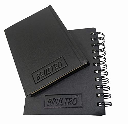 Brustro Artists Sketch Book A6 Size Stitched Bound 156 Pages 90 GSM, and Sketchbook A6 Size WIRO Bound, 116 Pages, 160 GSM (Acid Free)