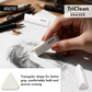 Brustro TriClean Triangle Eraser, Pack of 1 (Total 6 Erasers) , Dust & PVC Free, TPE Material | Ideal for Sketching, Drawing, Graphite and Charcoal, Artists, Students, Hobbyists