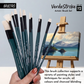 BRUSTRO Artists’ VerdeStroke Brush Set of 12 with free Brush Roll | Natural Hog Bristles, Birchwood Handles| Ideal for Acrylic, Oil Painting & Charcoal Blending on Paper, Canvas, Boards