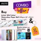 Brustro Artist Watercolour 25%Cotton Paper ROLL 300GSM Cold Pressed Size 60 inches x 10mtr With Artist Professional Watercolour Half Pan Set of 48.Ideal for Artist Drawing,Painting Dry & Wet.